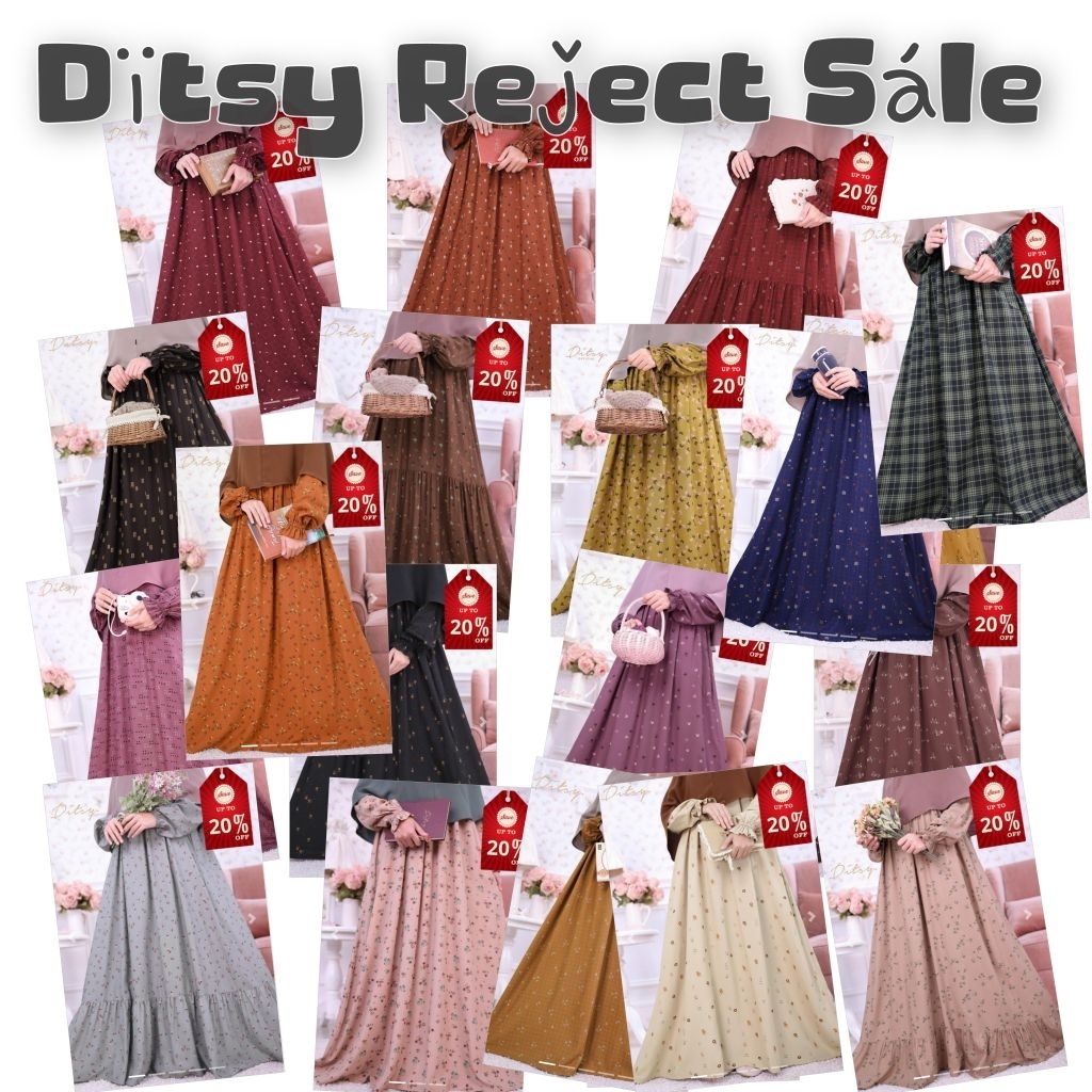 (DITSY REJECT SALE) Ready rjt Velvela Maroon, Navae Amber, Sunnila Espresso, Mickey Plum, Ayisha Gre