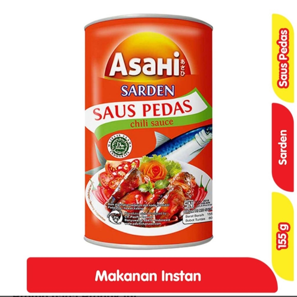 Asahi sarden saus pedas 155g