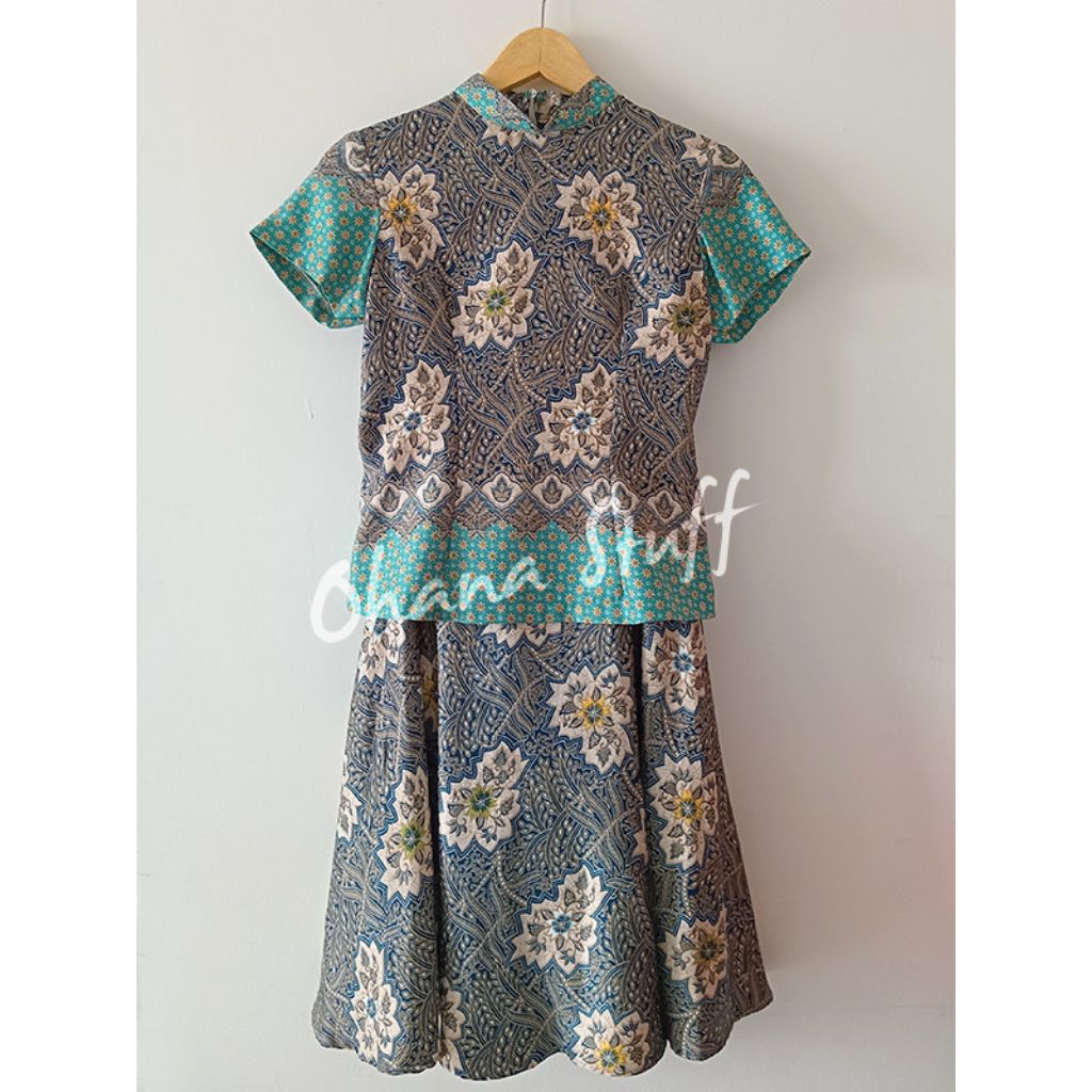 SET BATIK WANITA SEMI SUTRA PREMIUM/DRESS BATIK WANITA
