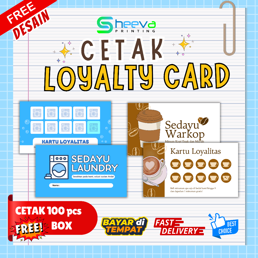 SheevaPrinting - Jasa Cetak Kartu Loyalty | Kartu Member | Kartu Stempel | Loyalty Card | Member Car