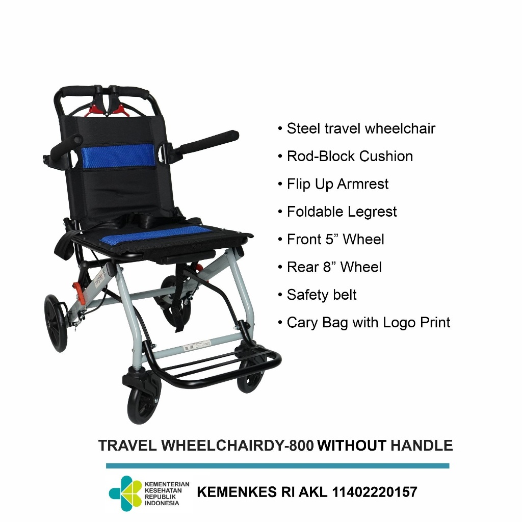 Travel Wheelchair Onehealth DY800 - Kursi Roda [TANGERANG]