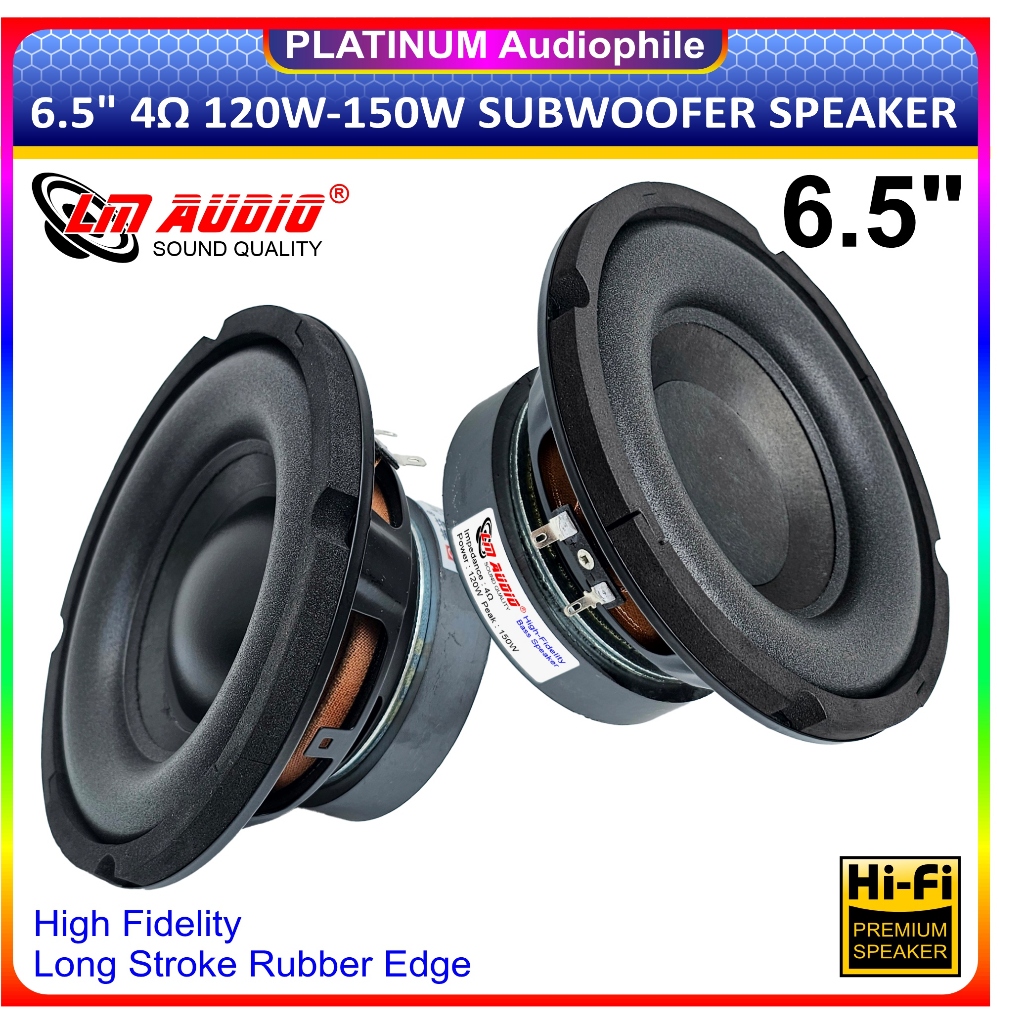 Speaker 6.5 inch Subwoofer 150W 4 ohm 6.5" Hifi Speker Woofer LM-6527 6528