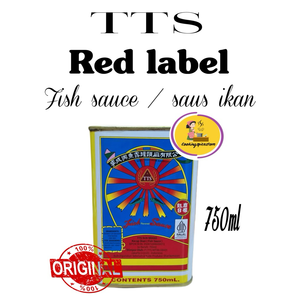 TTS Fish red label Sauce 750ml / Saus Ikan TTS 750ml Original Thailand