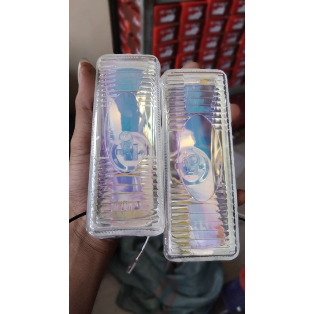 LAMPU HALOGEN halogen kotak lampu kabut foglam isi 2 motor mobil Car kuning