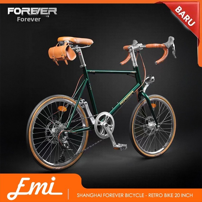 Shanghai Forever Bicycle Retro Bike 20 Inch 20" Sepeda Vintage Bikecycle Sepeda Jepang Mini Velo