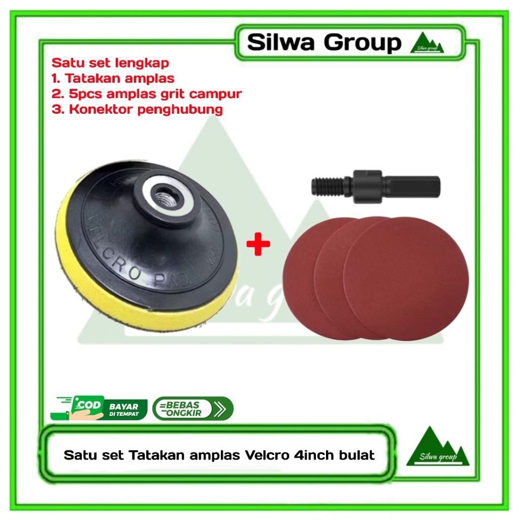 satu set poles amplas dengan bor tangan 5 psc amplas