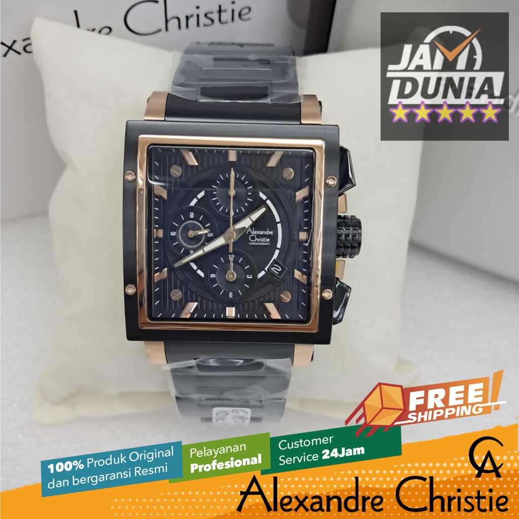 JAM PRIA ALEXANDRE CHRISTIE CHRONOGRAPH ORIGINAL 6182 AC 6182 AC6182 AC6182 AC CHRONO STAINLESS NG B