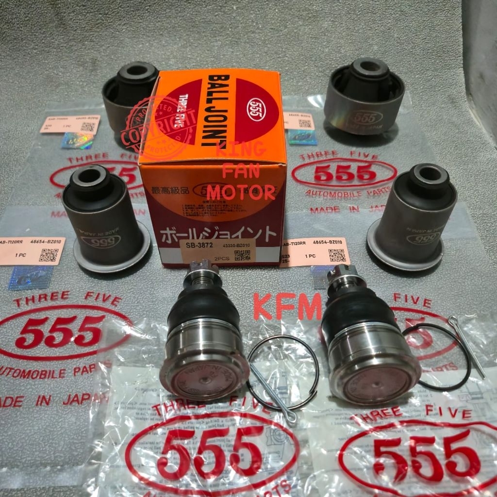 BALL JOINT + BUSHING LOW ARM AVANZA BESAR KECIL 6PC 555 JAPAN- BALL JOINT SET AVANZA-BUSHING