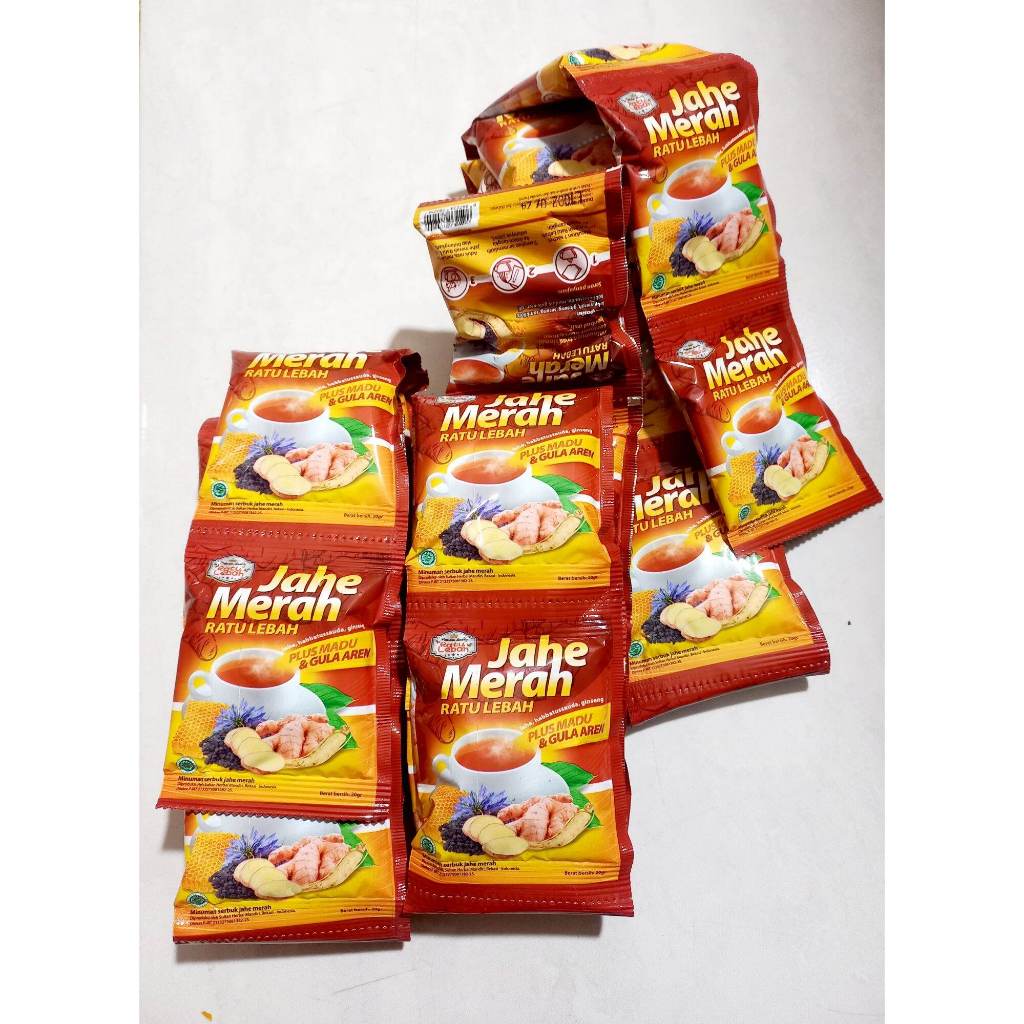 Ratu Lebah Jahe Merah Plus Madu Gula Aren 10 Sachet