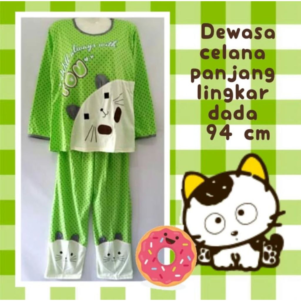 Babydoll Baju tidur lengan panjang celana panjang merk Chummy bear