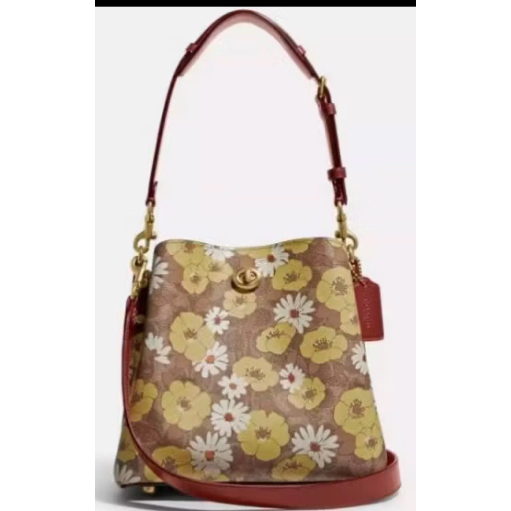 coach willow bucket flower authentik