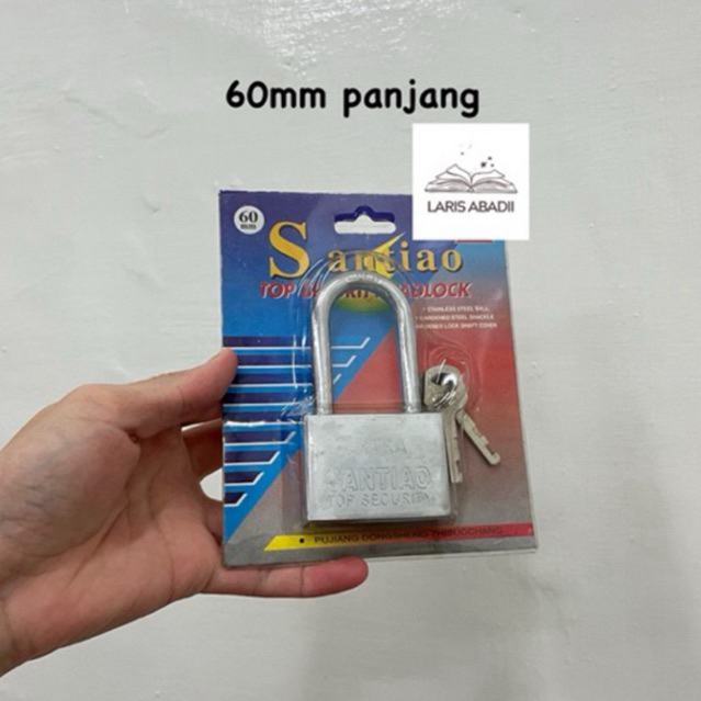 Gembok Stainless Panjang 60mm Gembok Pagar Safety Padlock