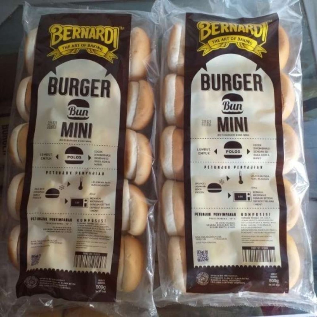 Bernardi Burger Bun Mini - Roti Burger Isi 20 pcs
