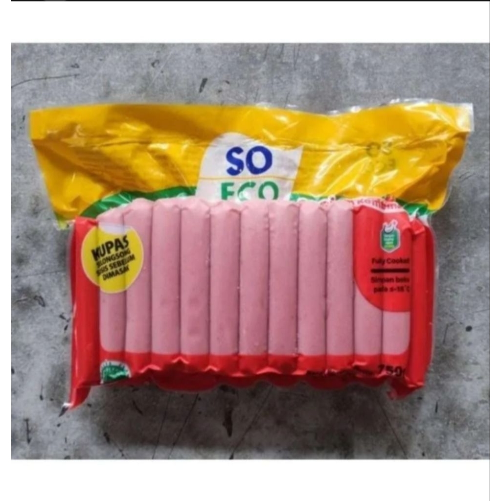 So Eco Sosis Merah 750gr Sosis Ayam Kombinasi