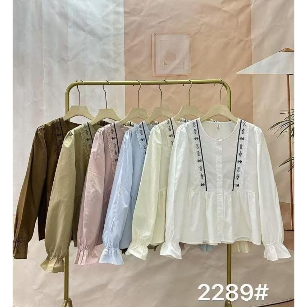 WAIKIKI Blouse Lengan Panjang/Blouse Wanita/Blouse Import