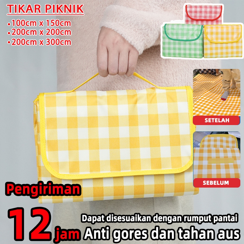 mahal tiker piknik waterproof karpet piknik polos tikar kain piknik estetik kain alas piknik tikar l