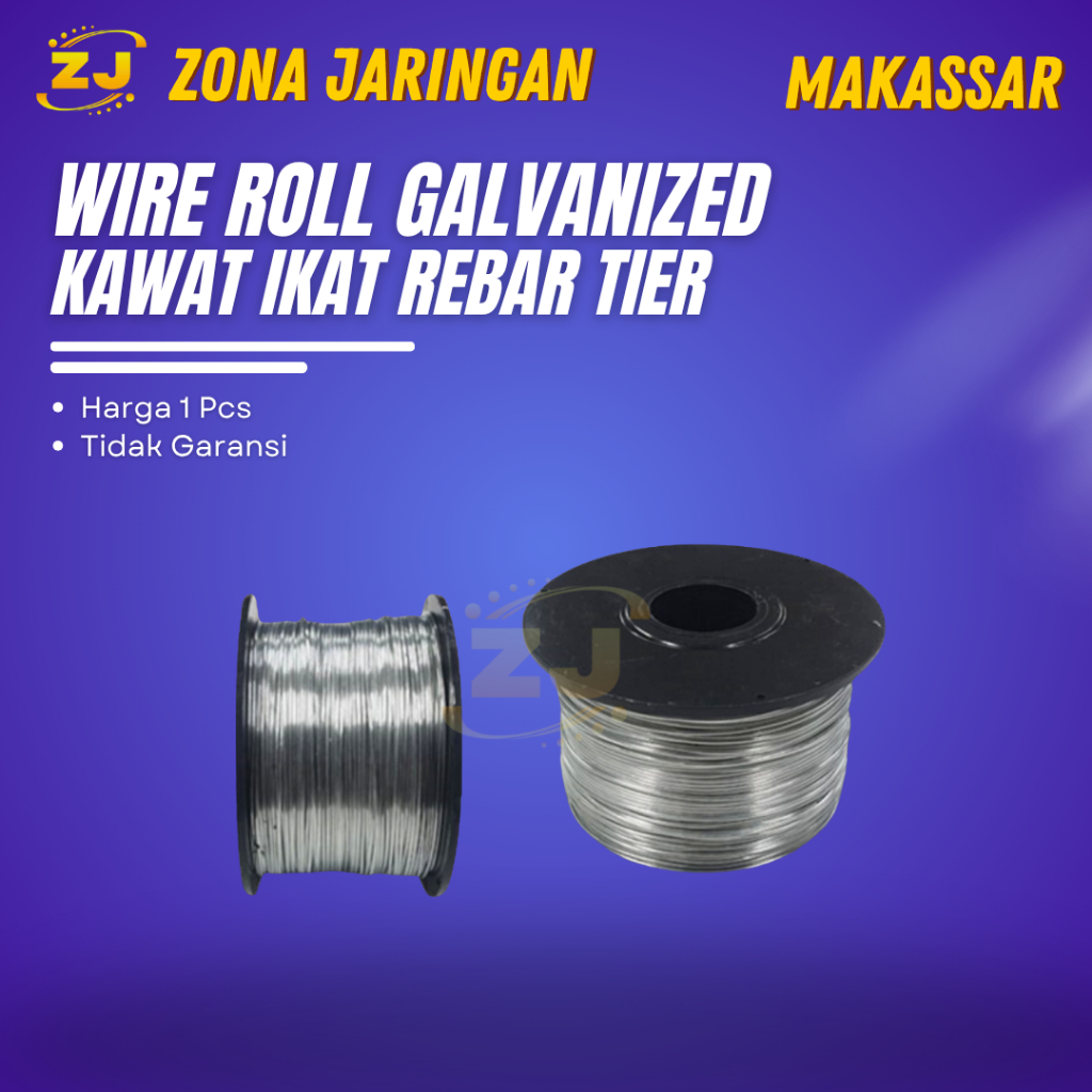Wire Roll Galvanized|Kawat Ikat Rebar Tier 0.8mm x 110 mtr Kawat