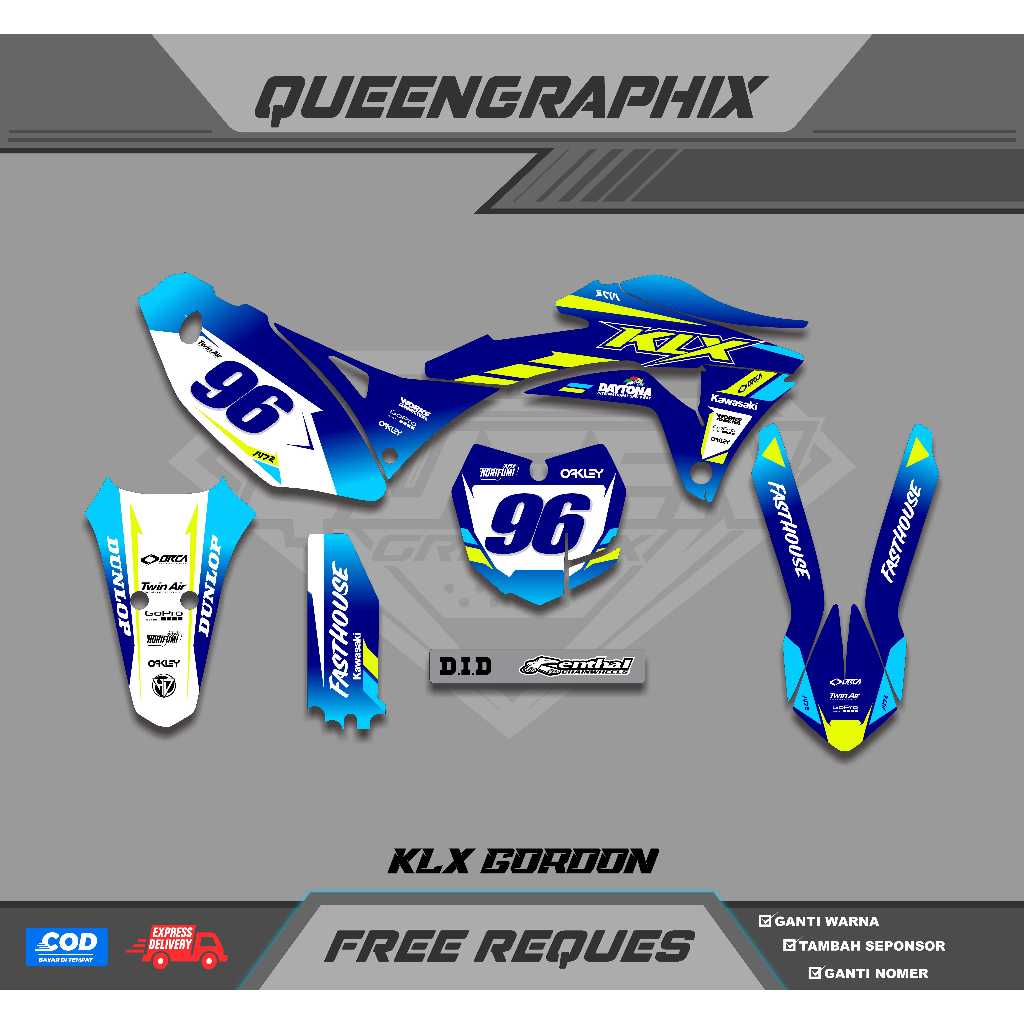 DECAL KLX GORDON GTX KLX GORDON BISA CUSTOM DESAIGN NAMA, NONOR, SPONSOR, WARNA (57)