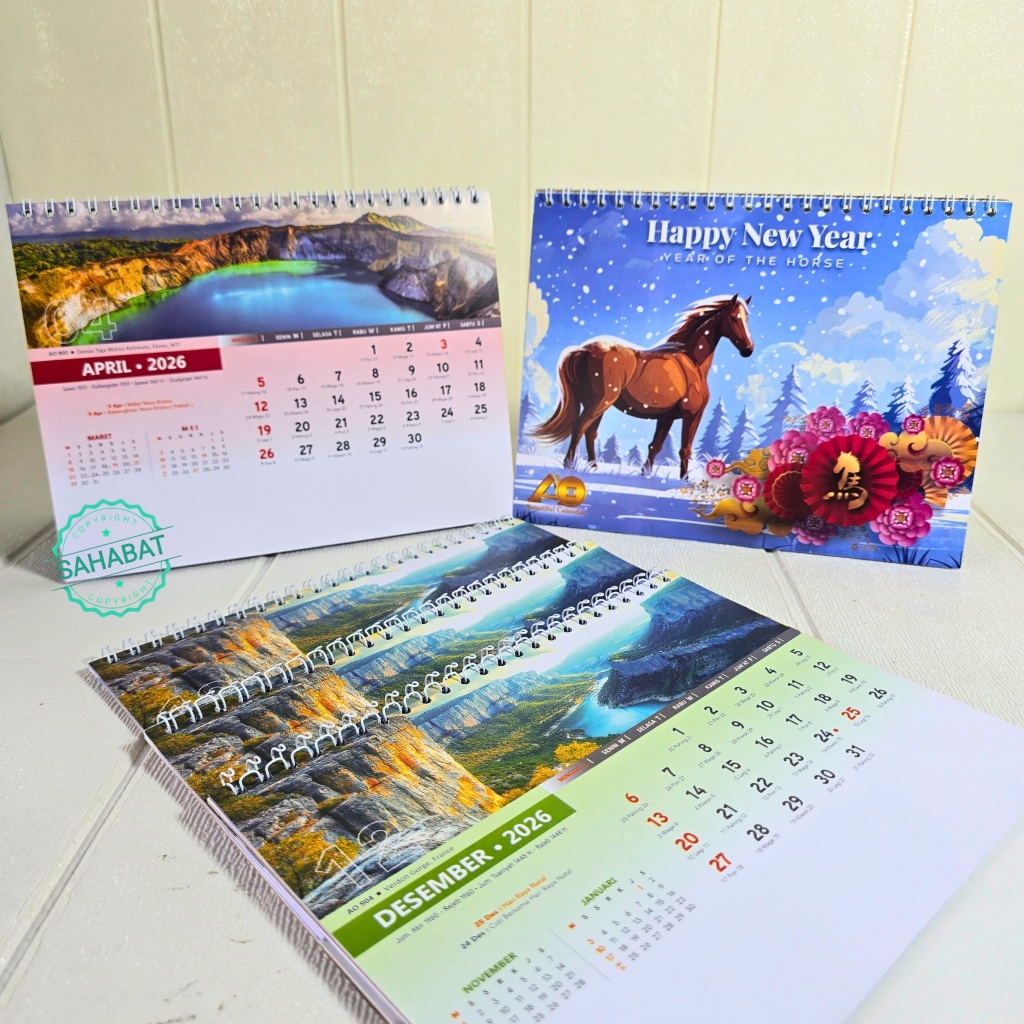 KALENDER MEJA / KALENDER DUDUK TAHUN 2026 AO KALENDER MEJA TERBARU