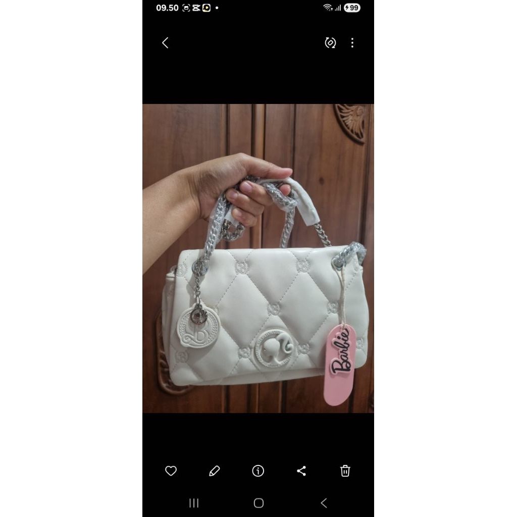 Tas slempang barbie pillow white ORIGINAL