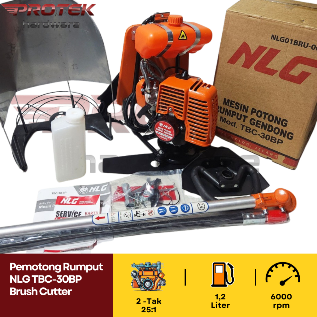 Mesin Pemotong Rumput Padi NLG TBC-30 Brush Cutter Full Set