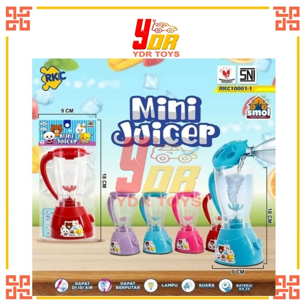 MAINAN BLENDER JUICER & MINI JUICER RKC / MASAK-MASAKAN BLENDER JUS BUAH PLAY IT REAL PROMO TERMURAH