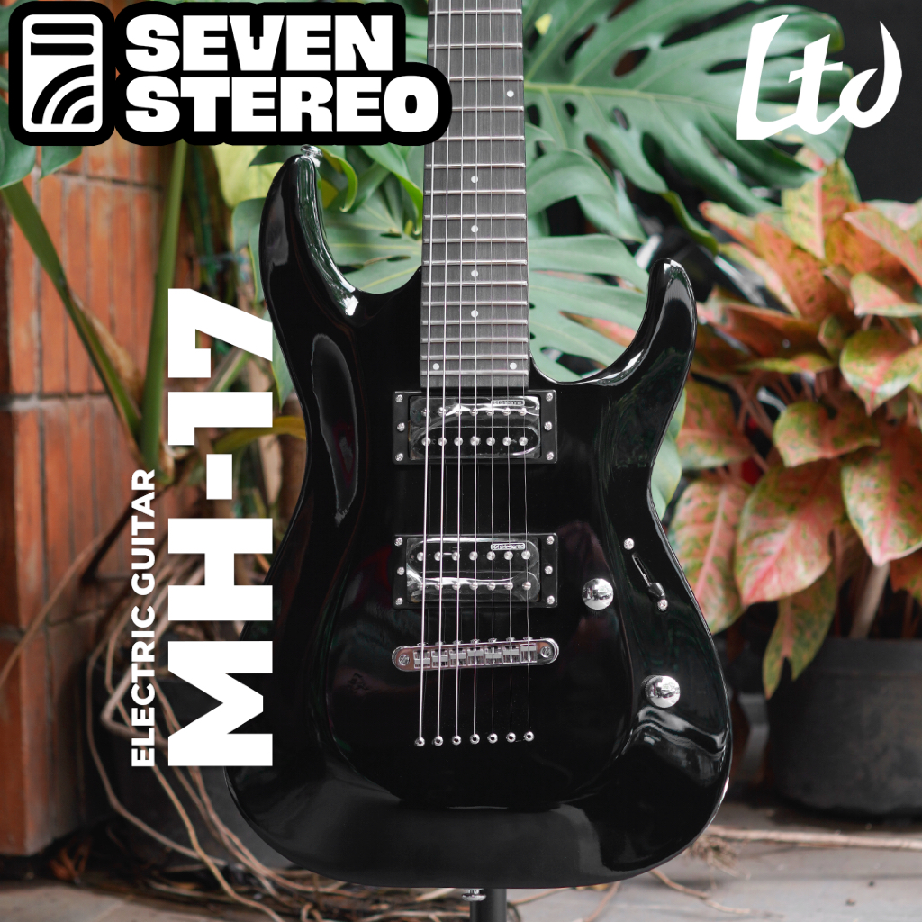 ESP LTD MH17 MH-17 Kit 7 String Electric Guitar in Black