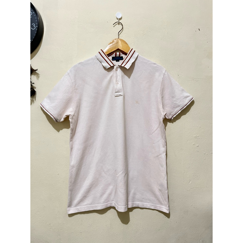Preloved Burberry Atasan Kerah Pria Cream / Polo