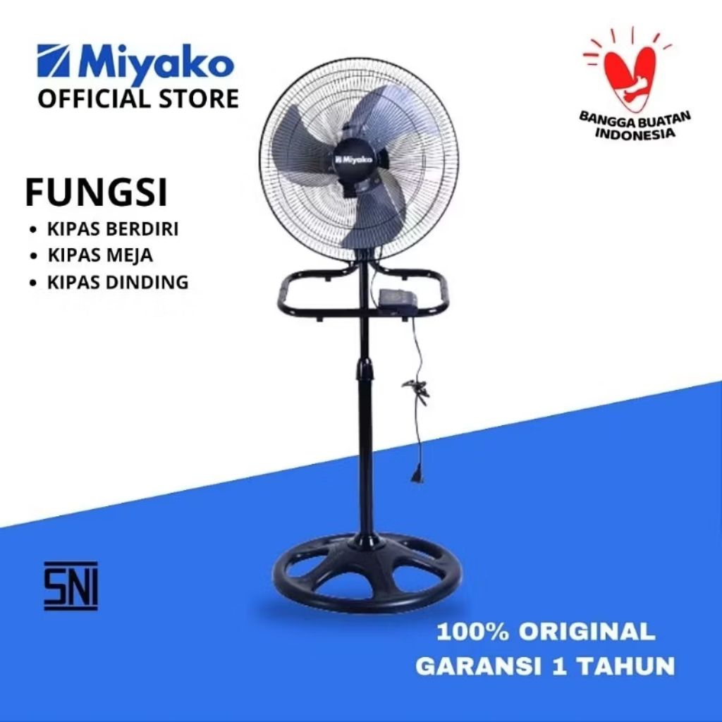 Kipas miyako  KST 18 RC 3in1 Kipas dinding meja berdiri  dengan remote 18 inch / Kipas angin miyako 
