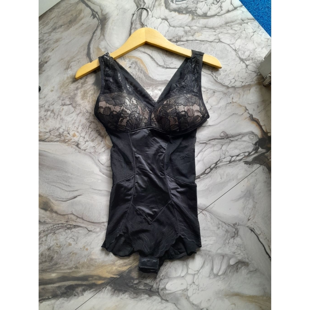 Bodysuit Black Lace, Bodysuit Brukat Hitam