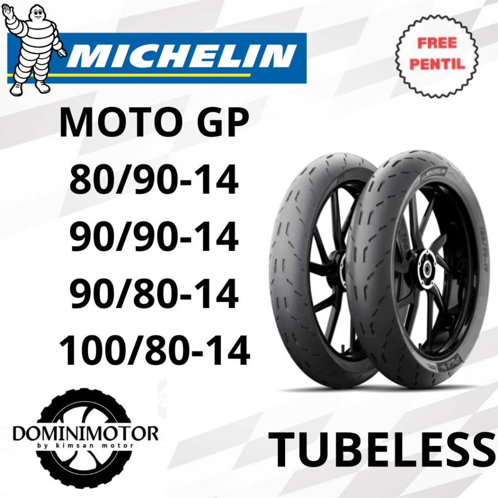 MICHELIN Moto GP 80/90-14 90/80-14 90/90-14 Tubeless Ring 14 Ban Motor Ring 14 Ban Motor Matic Ban M