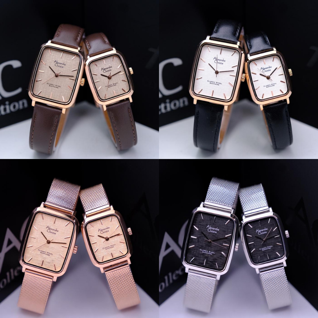 ORIGINAL Jam Tangan Couple Pria & Wanita Alexandre Christie AC 8699 / AC8699 / 8699 Garansi Resmi 1 