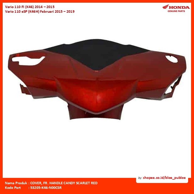 COVER, FR. HANDLE CANDY SCARLET RED/53205K46N00CSR