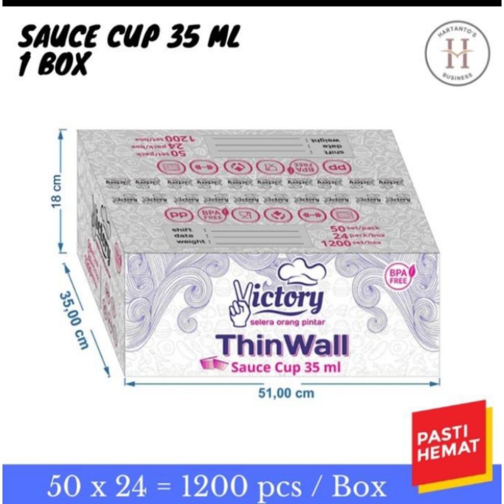 CUP SAOS 35ML VICTORY / CUP SAMBAL 35ML