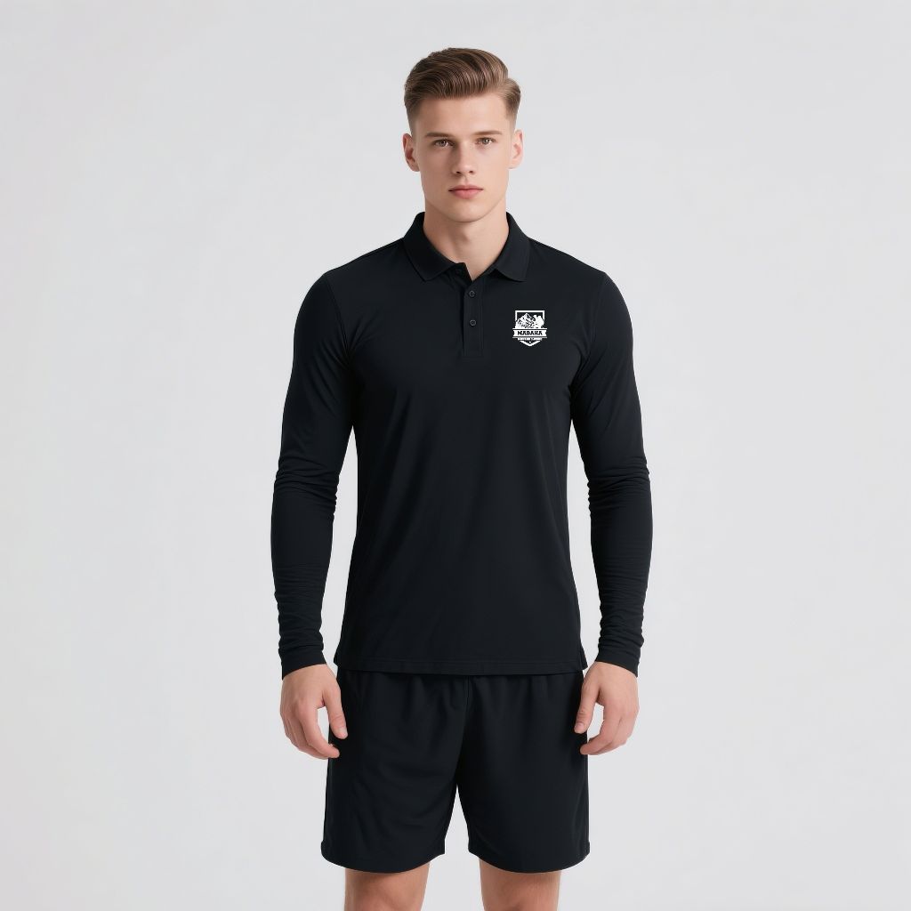 Madaha Polo shirt Dry Fit Kaos Kerah Lengan Panjang Jersey Olahraga Mountain Climbing Whisper