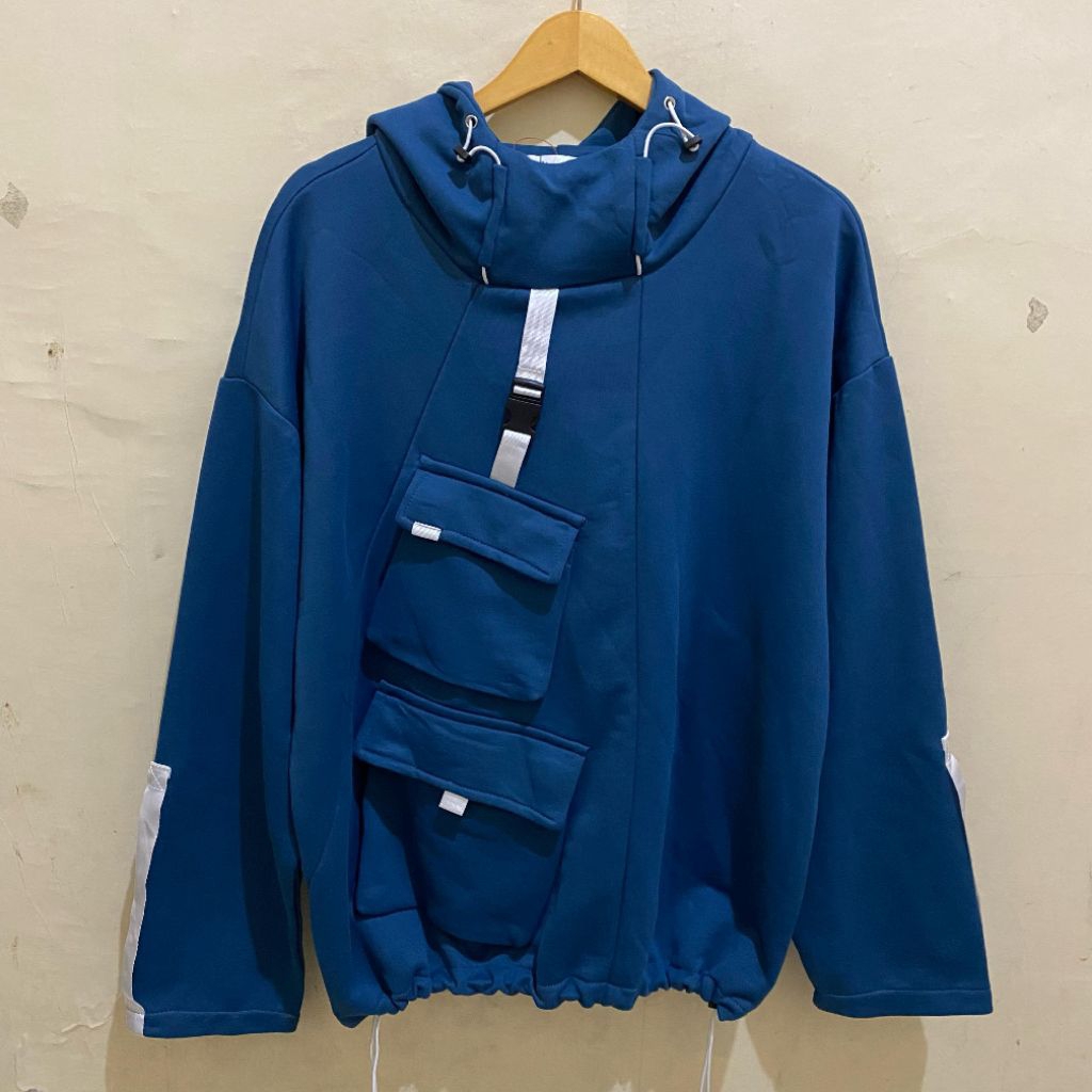 Hoodie tactical fashion second Bekas murah, jual hoodie tactical multi pocket Y2K original murah