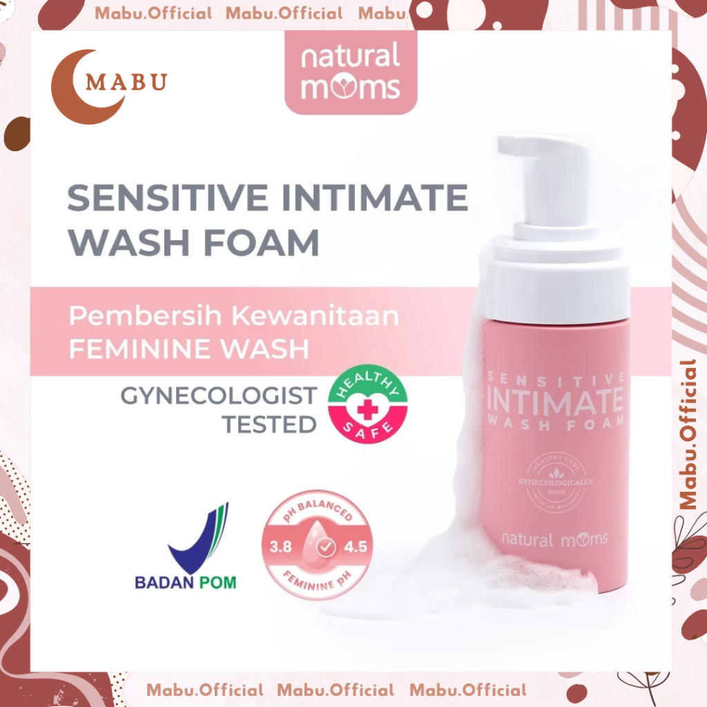 Natural Moms Sensitive Intimate Wash Foam pH Balanced