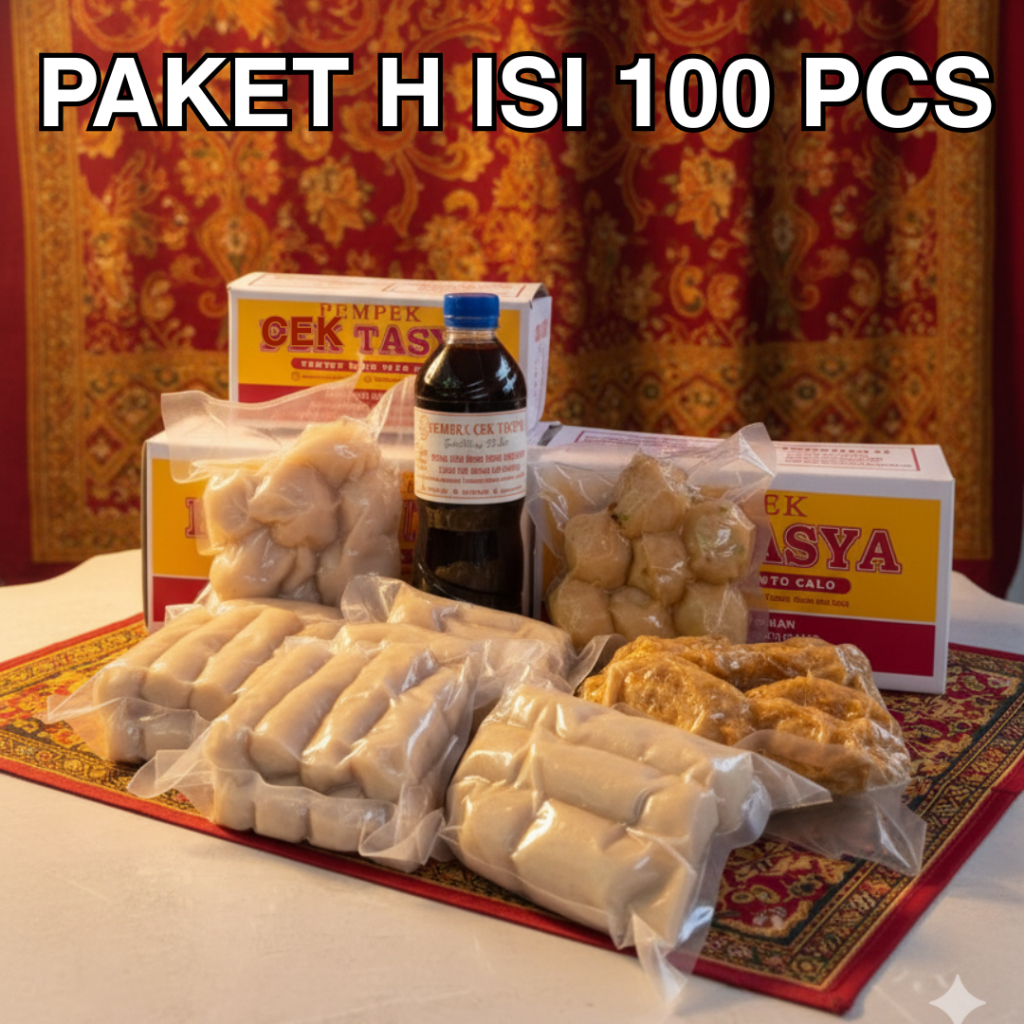 Pempek Cek Tasya Paket H  (isi 100pc)