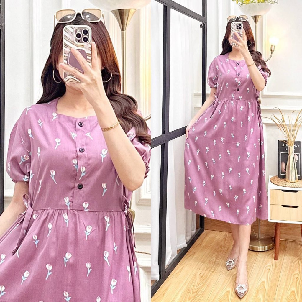 Daster Cherry Rayon Premium - Daster Chibi Kekinian - Daster Rayon Premium