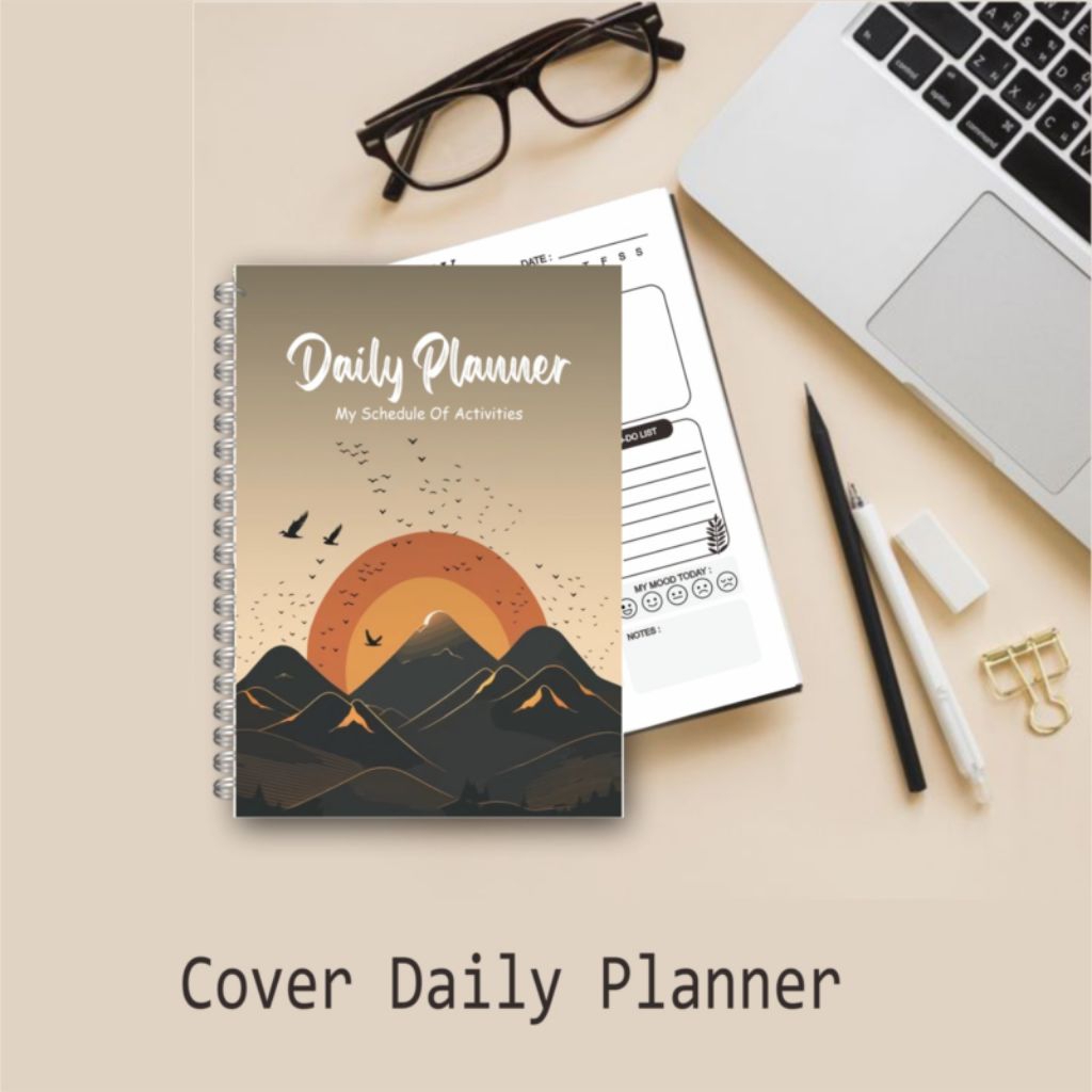 Buku Catatan Daily Weekly Monthly Planner – Cocok untuk Kerja & Sekolah Planner A5 Harian / Mingguan