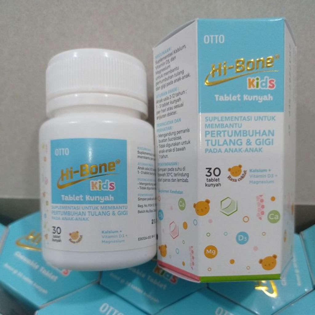 Hi-bone hibone kids 1 botol 30 tablet kunyah