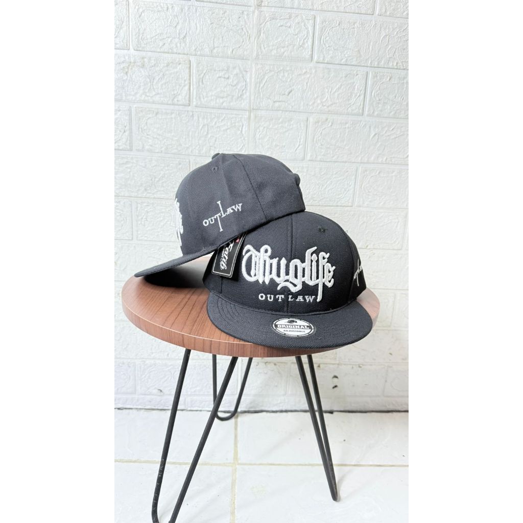 Topi Distro SNAPBACK HIPHOP OUT LAW Bordir Premium Original / Topi Snapback Pria Wanita