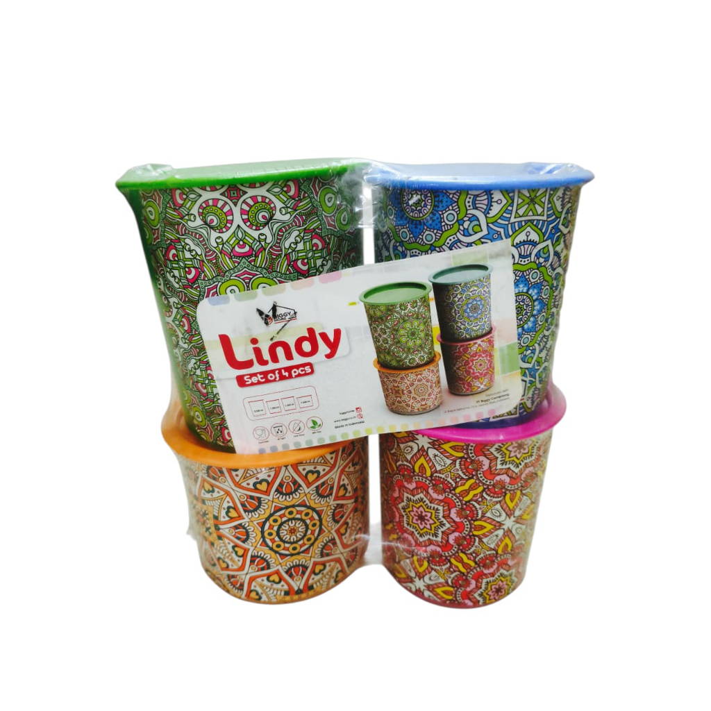 Lindy Toples Set 4 Pcs By Biggy Home Motif Batik Tempat Wadah Makanan Food Storage