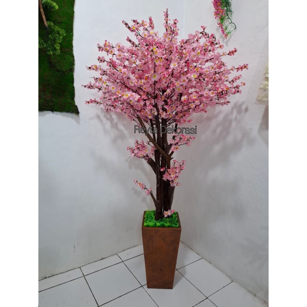 Pohon Bunga Sakura ( JUMBO/LEBAT )Bonsai sakura Plastik bunga Artificial Dekorasi
