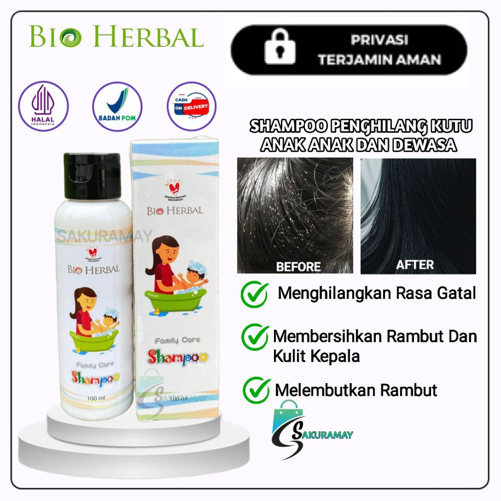 Shampo Kutu Rambut Anak dan Dewasa shampo anti kutu bio herbal shampo kutu rambut kutu kepala rambut