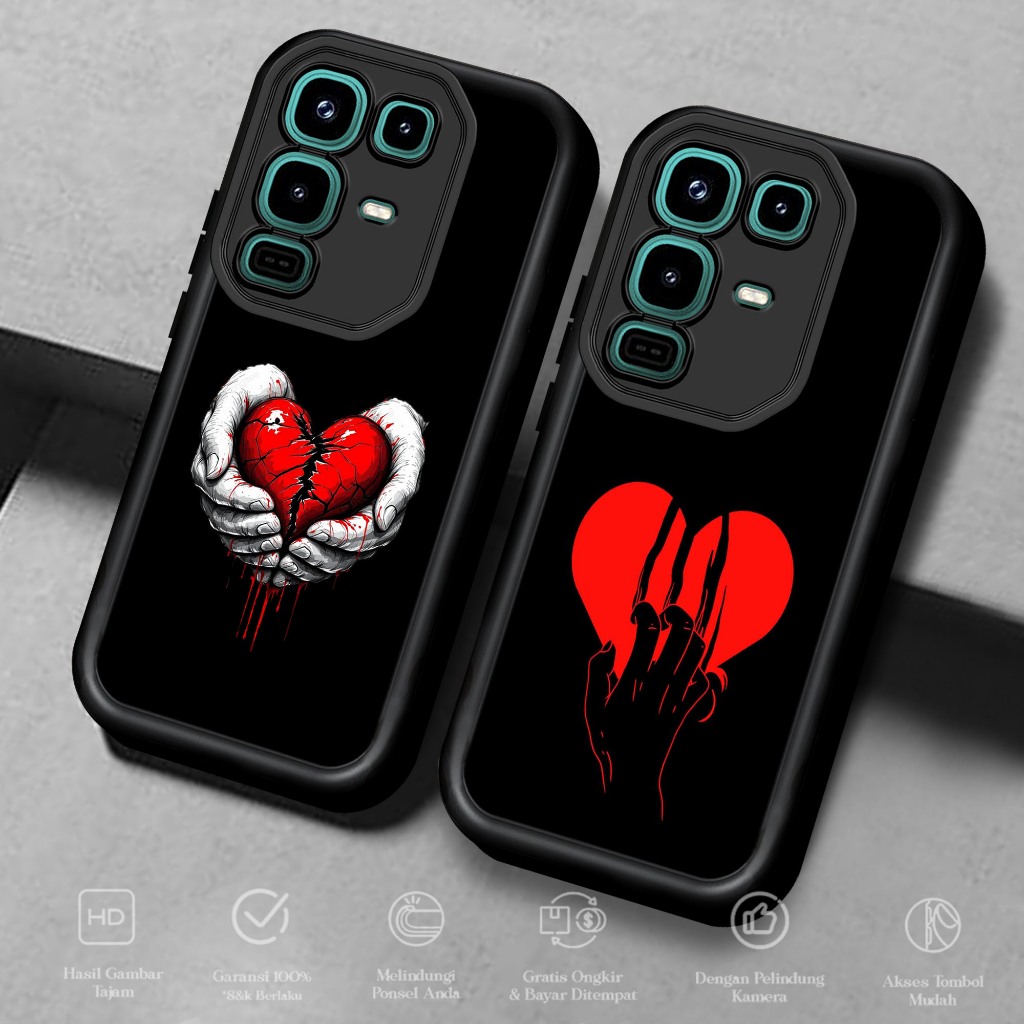 Case Premium Compatible For INFINIX NOTE 50X Motif [BREAK HEART ] Cover Handphone Casing Softcase gl