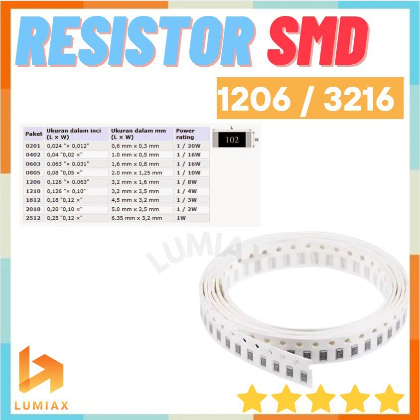 10pcs Resistor SMD 1206 5% 120R 120ohm 130R 130ohm 150R 150ohm 160R 160ohm 180R 180ohm