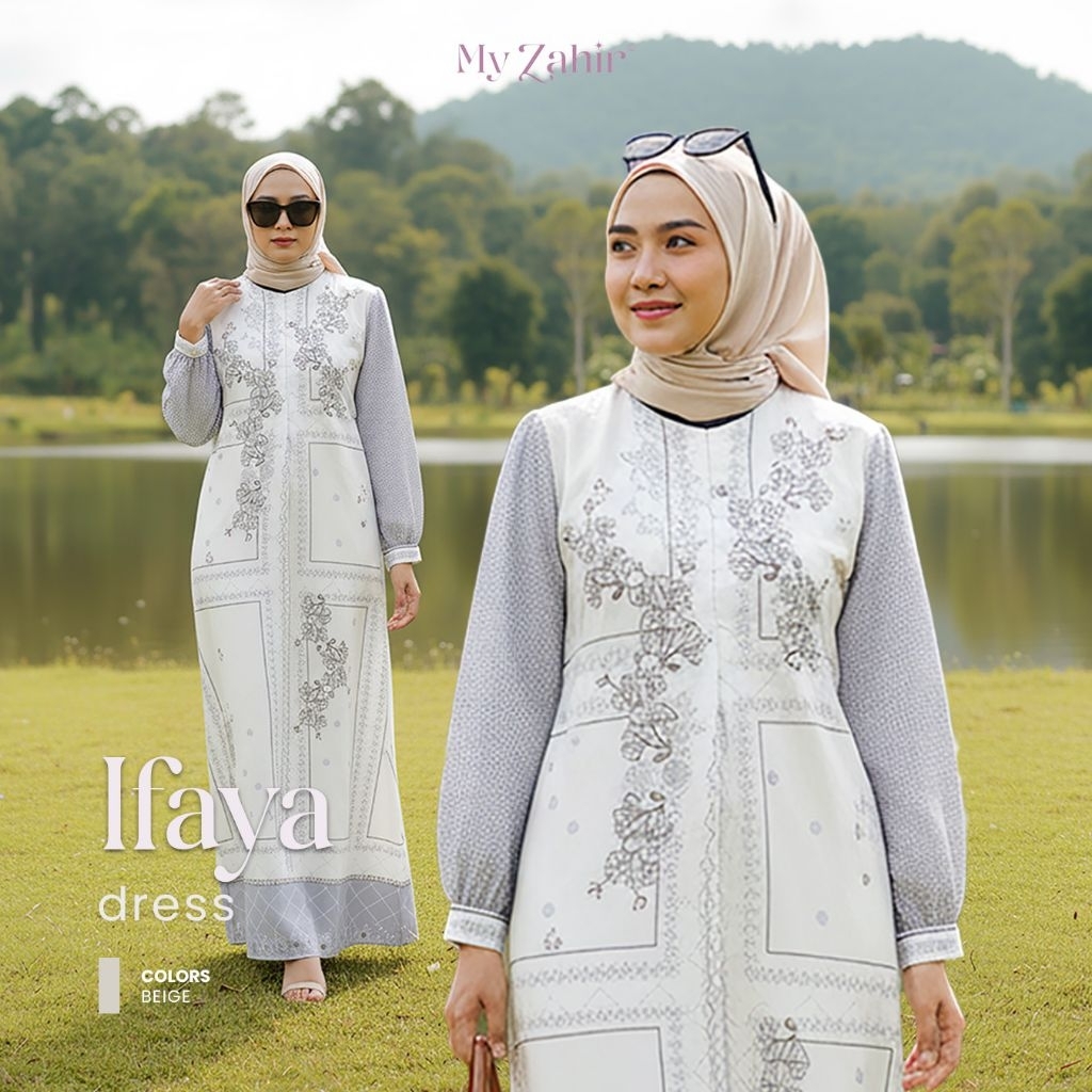 Gamis Batik - Gamis Kondangan Elegan Simple - Bahan Soft Ultimate by My Zahir - Ifaya Dress