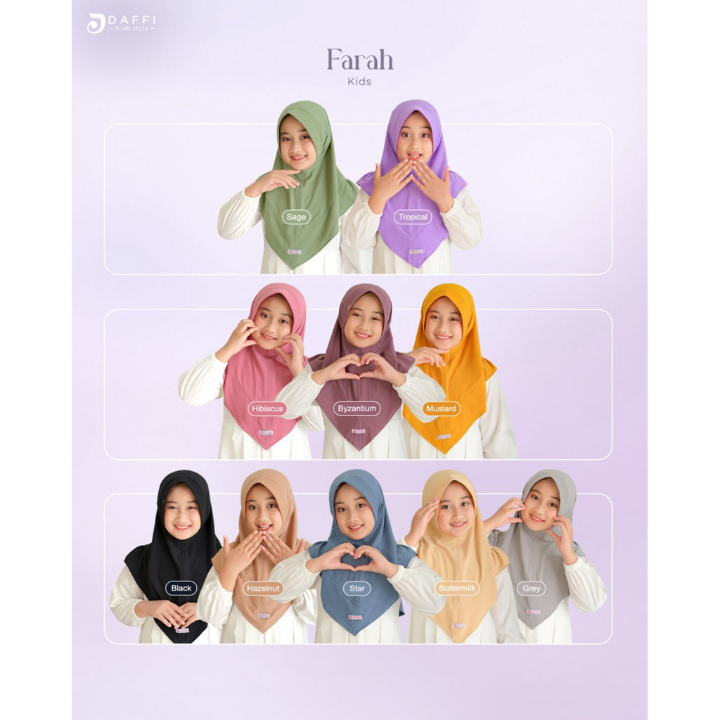 FARAH jilbab daffi kids new series