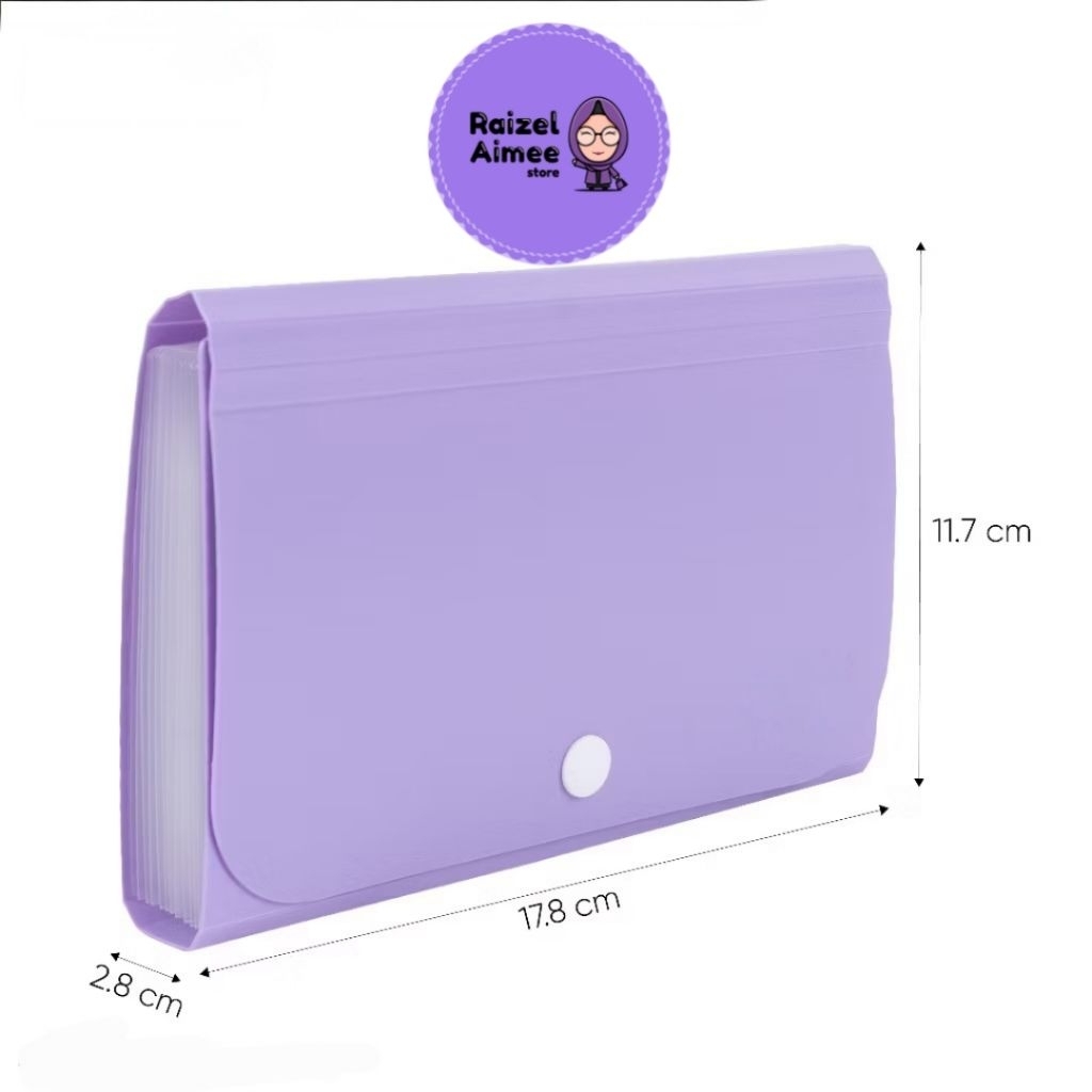 MAP EXPANDING FILE UNGU LILAC / MAP NOTA DENGAN SEKAT WARNA UNGU LILAC